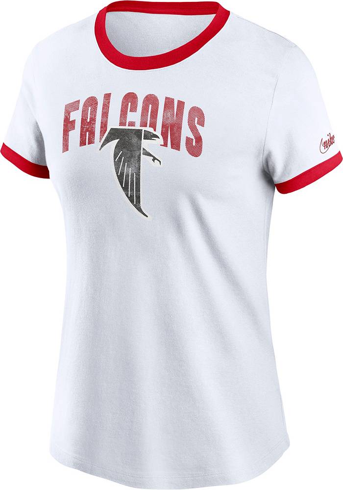 Nike Women's Atlanta Falcons Rewind Team Stacked White T-Shirt
