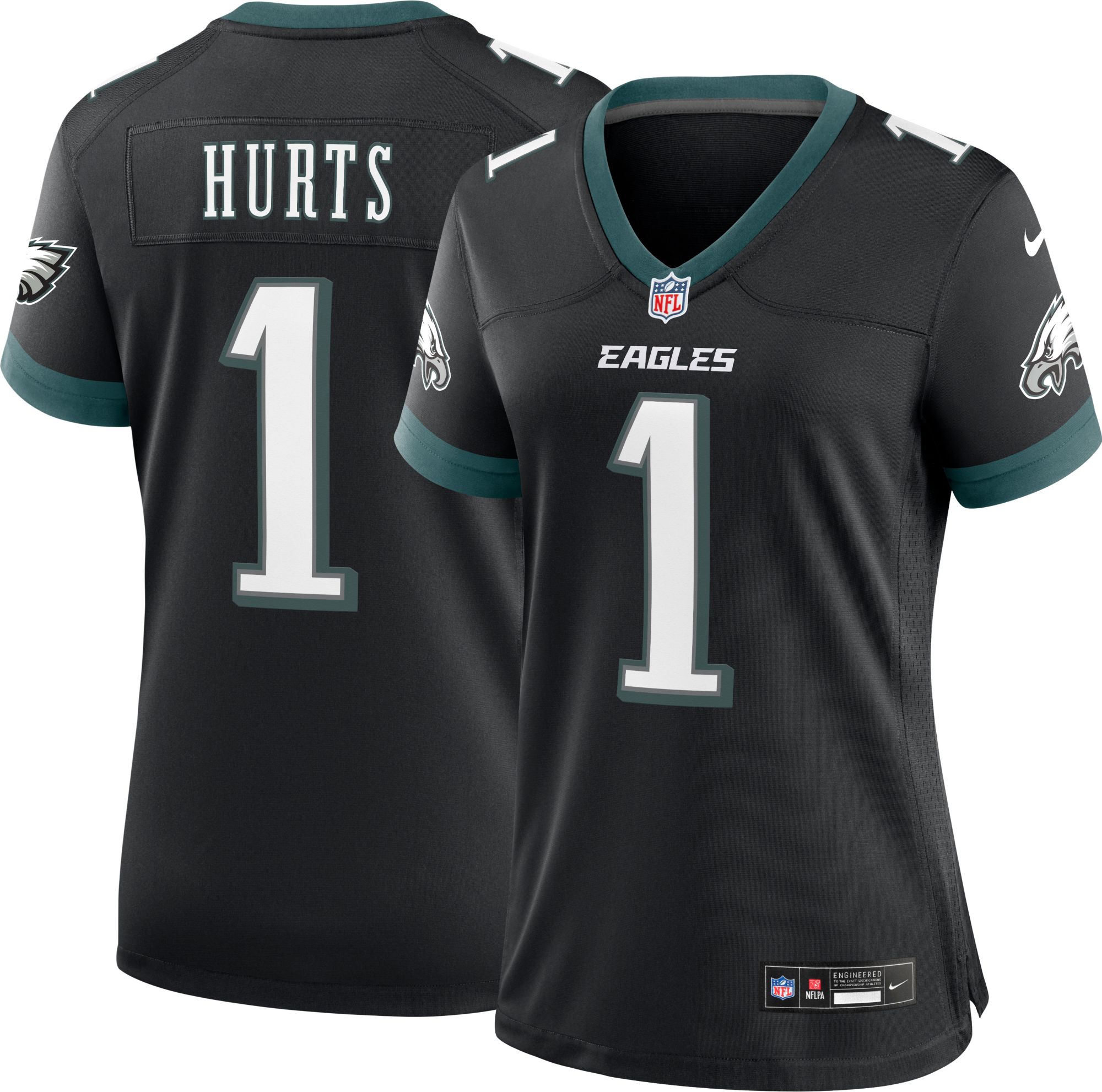 Nike Women's Philadelphia Eagles Jalen Hurts #1 Alternate Black Game Jersey product image