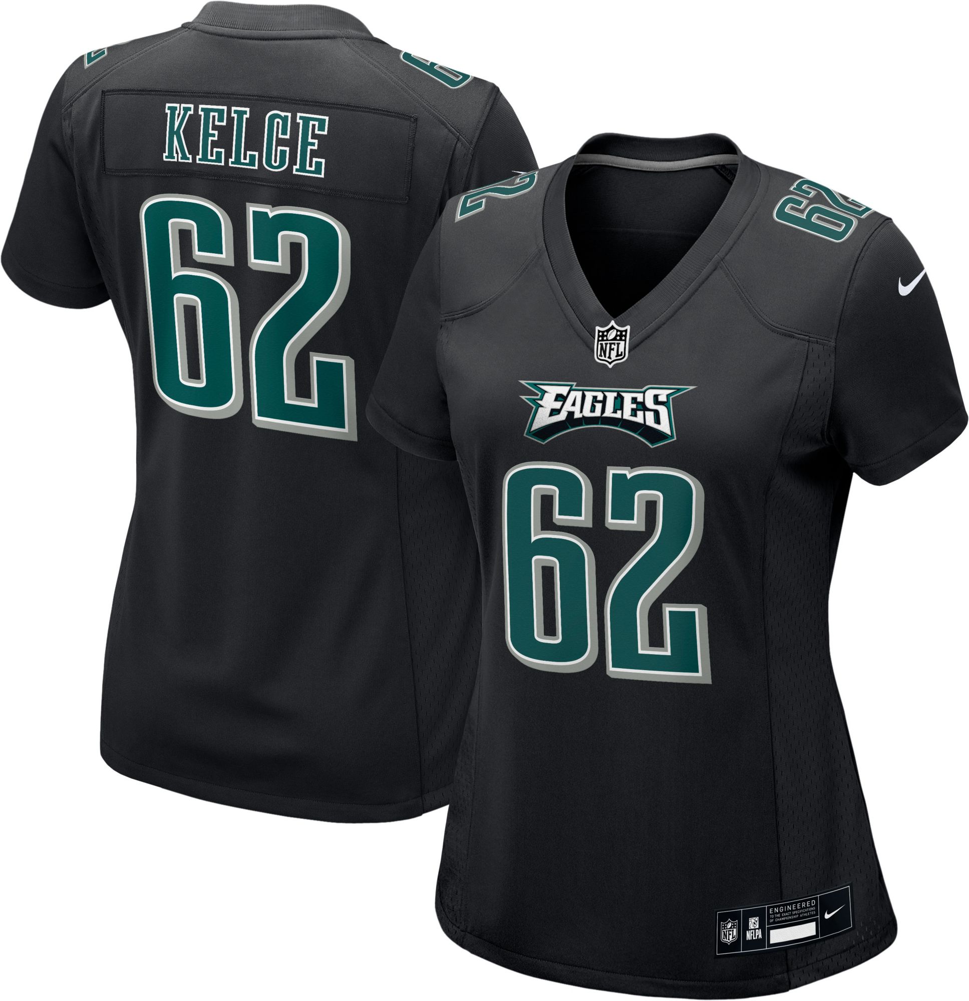 Nike Philadelphia Eagles No62 Jason Kelce Olive/Camo Super Bowl LII Women's Stitched NFL Limited 2017 Salute to Service Jersey