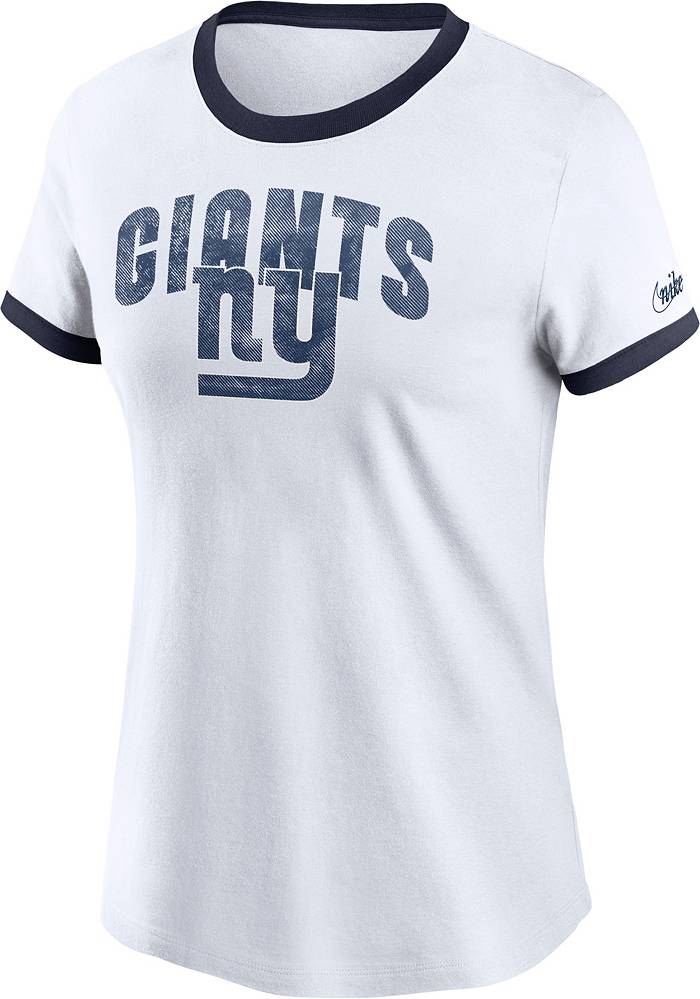 Nike Women's New York Giants Rewind Team Stacked White T-Shirt