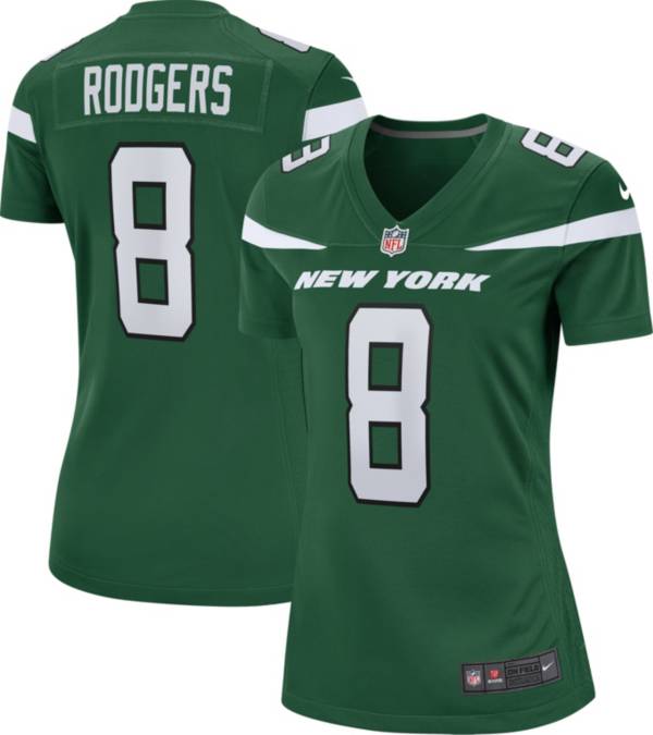 Nike Women's New York Jets Aaron Rodgers #8 Green Game Jersey