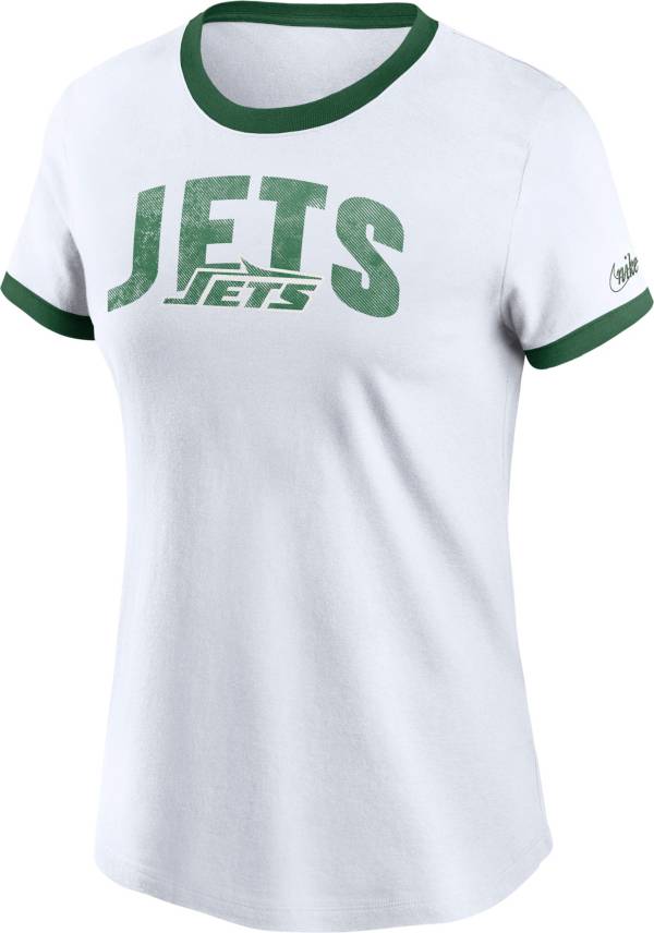 Nike Women's New York Jets Rewind Team Stacked White T-Shirt product image