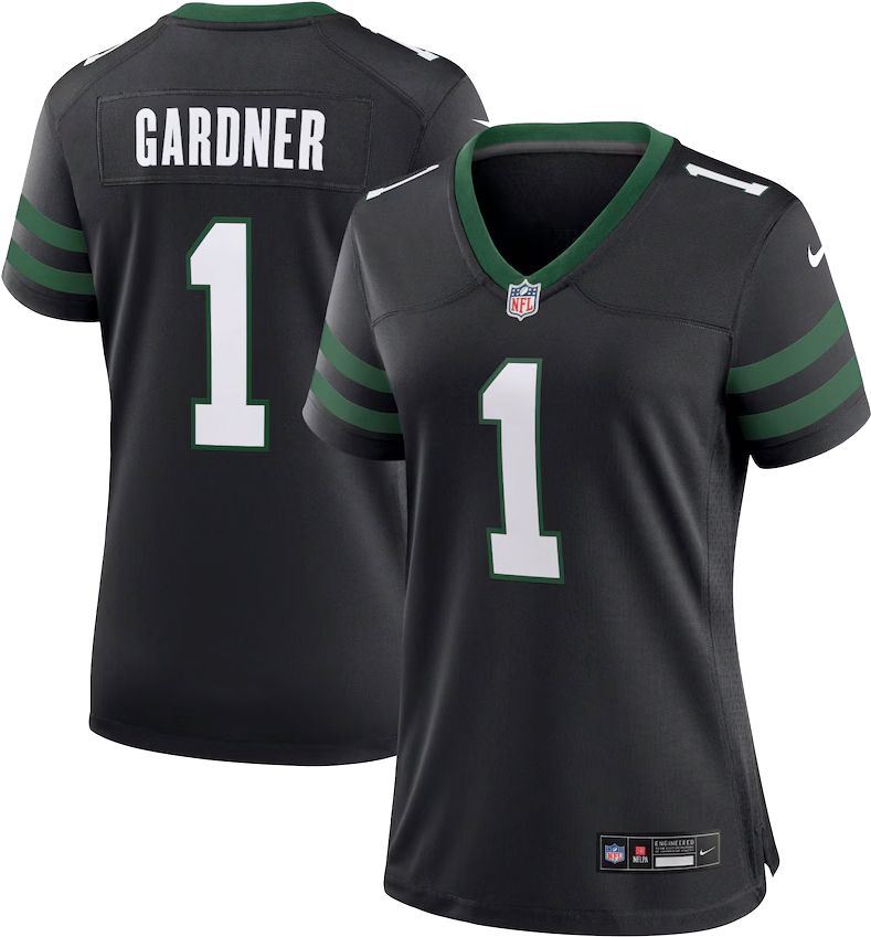 Nike Women's New York Jets Ahmad Sauce Gardner #1 Alternate Black Game Jersey product image