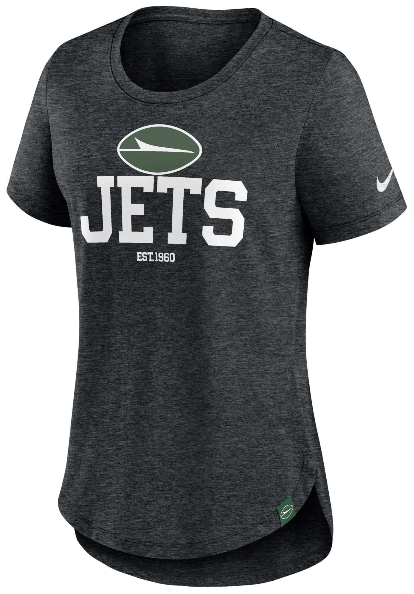 Nike Women's New York Jets Tri-Blend Team Black T-Shirt product image