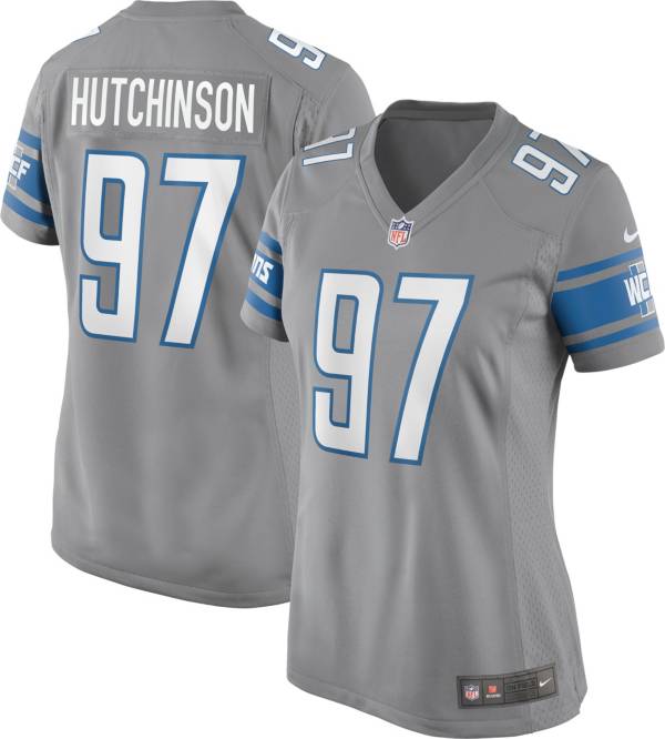 Nike Men's Detroit Lions Aidan Hutchinson #97 Blue Game Jersey