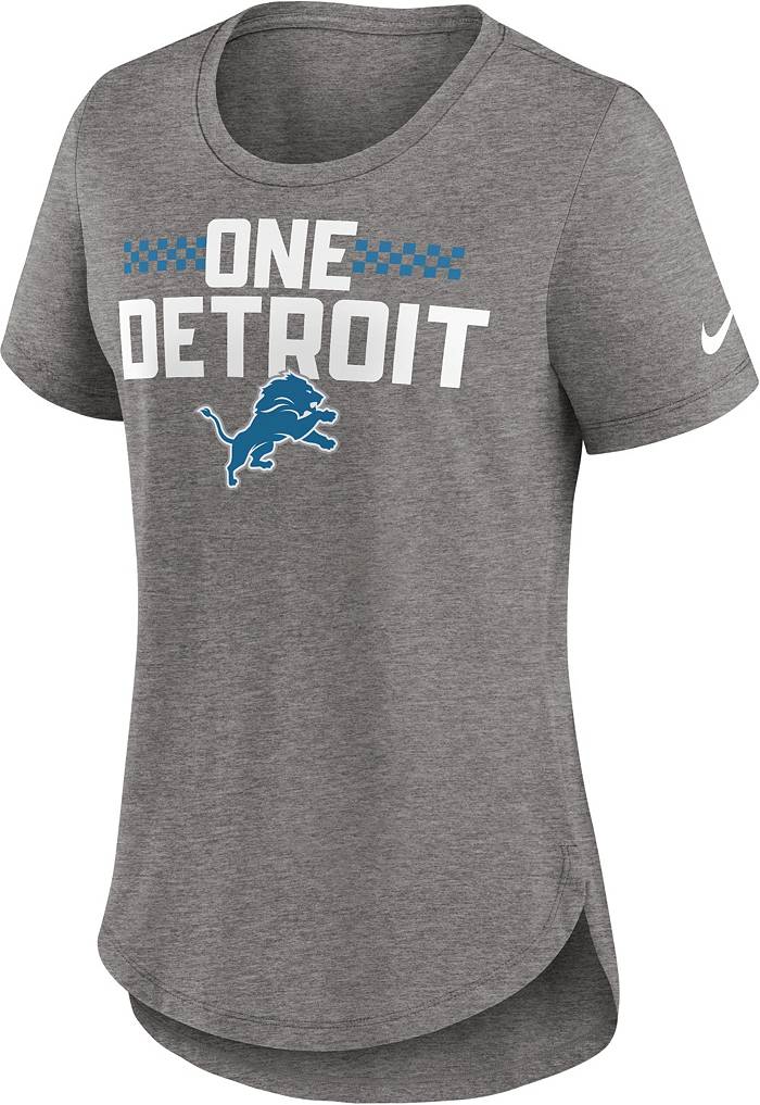 Nike Women's Detroit Lions Local Heather Grey Tri-Blend T-Shirt
