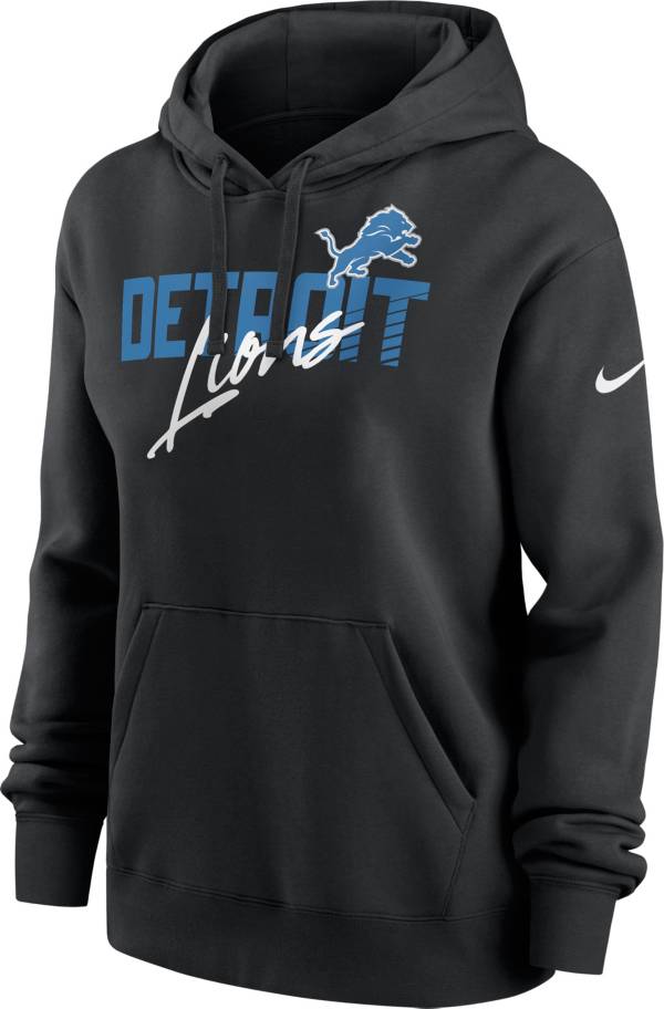 Nike Women's Detroit Lions Team Slant Black Hoodie