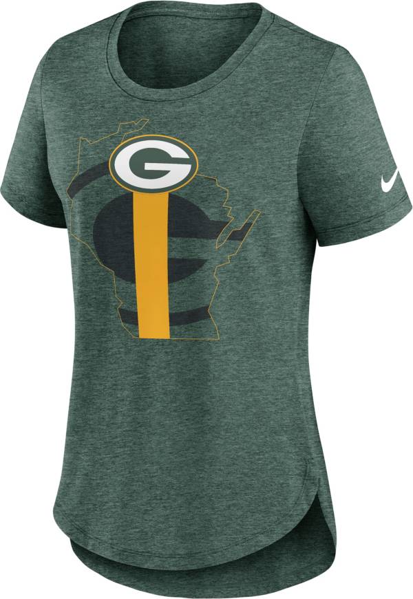 Nike Women's Green Bay Packers Local Green Tri-Blend T-Shirt product image