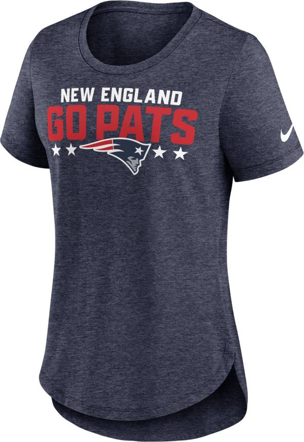 Nike Women's New England Patriots Local Navy Tri-Blend T-Shirt