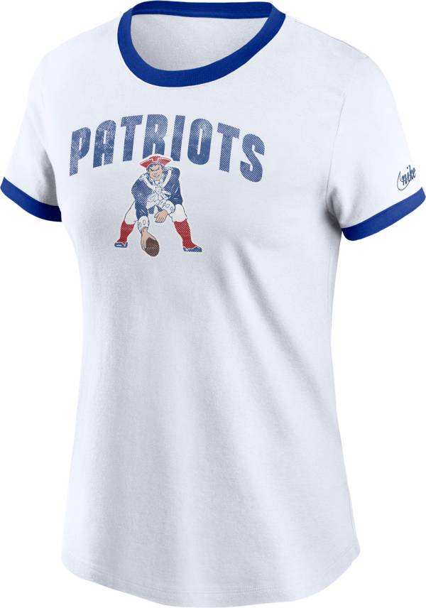Nike Women's New England Patriots Rewind Team Stacked White T-Shirt product image