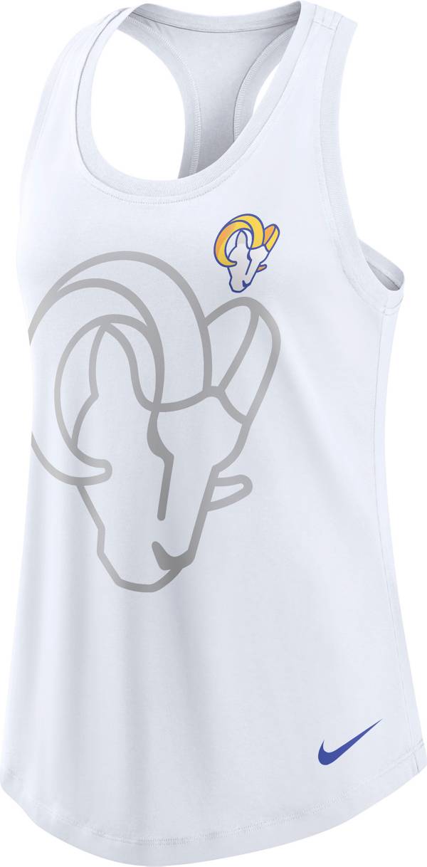 Nike Women's Los Angeles Rams Logo Tri-Blend White Tank Top