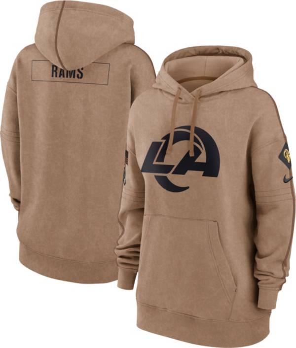 Nike Women's Dri-Fit Salute to Service Logo (NFL Los Angeles Rams) Pullover Hoodie in Brown, Size: Xs | NST42DHA2I-8UV