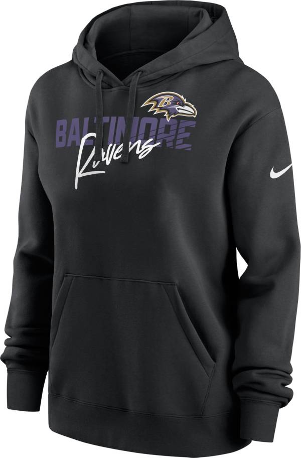 Nike Women's Baltimore Ravens Team Slant Black Hoodie