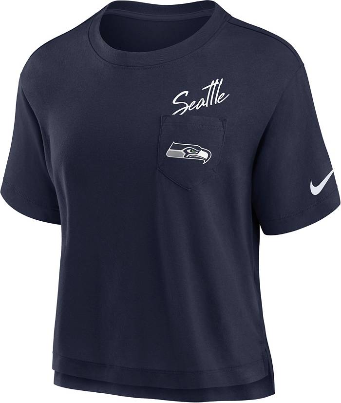 Nike Women's Seattle Seahawks Pocket Navy T-Shirt