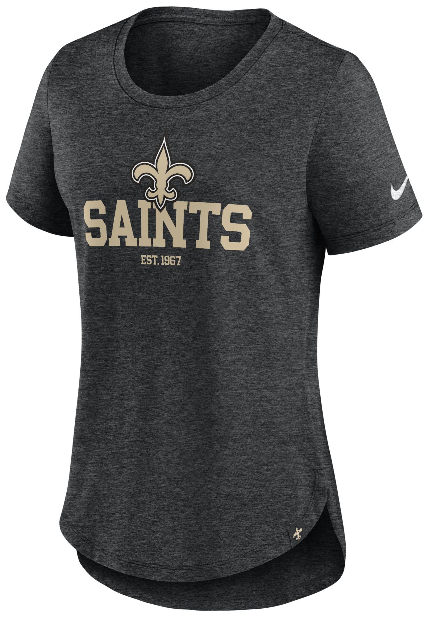 Nike Women's New Orleans Saints Tri-Blend Team Black T-Shirt product image