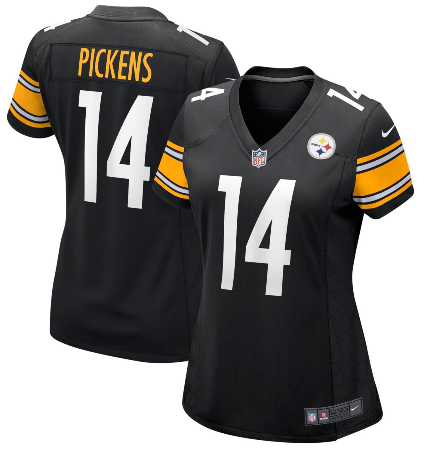 Nike Women s Pittsburgh Steelers George Pickens 14 Black Game Jersey Dick s Sporting Goods