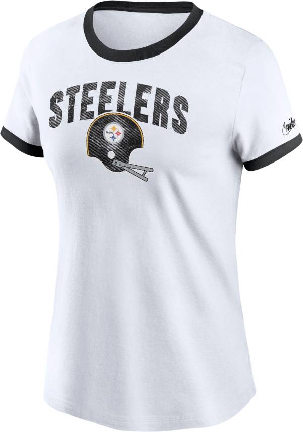 Nike Women's Pittsburgh Steelers Rewind Team Stacked White T-Shirt product image