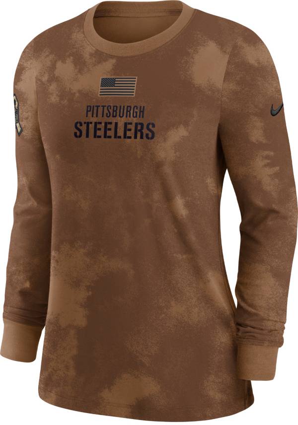 Nike Women's Pittsburgh Steelers 2023 Salute to Service Brown Long Sleeve T-Shirt product image