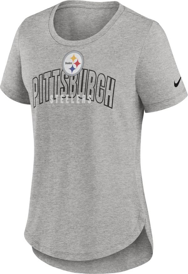 Men's Nike Heather Black Pittsburgh Steelers Team Tri-Blend T-Shirt Size: Medium