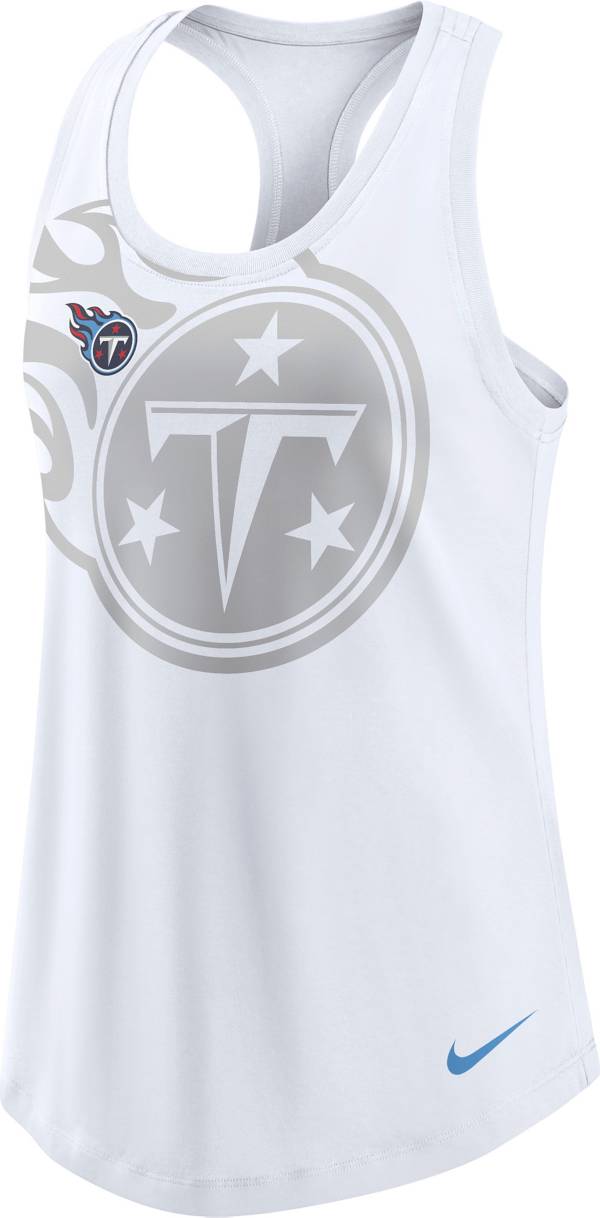 Nike Women's Tennessee Titans Logo Tri-Blend White Tank Top product image