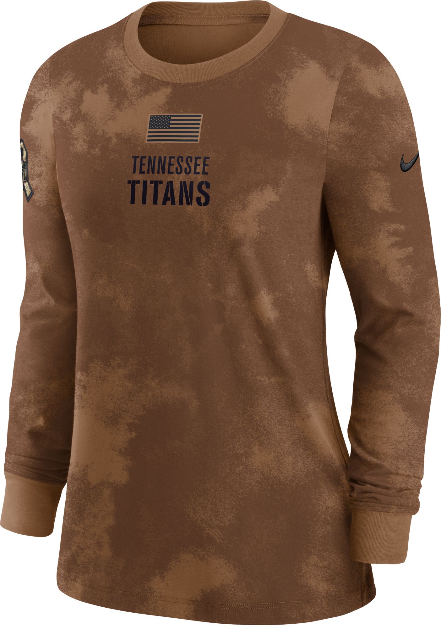 Nike Tennessee Titans No11 A.J. Brown Anthracite Salute to Service Women's Stitched NFL Limited Therma Long Sleeve Jersey