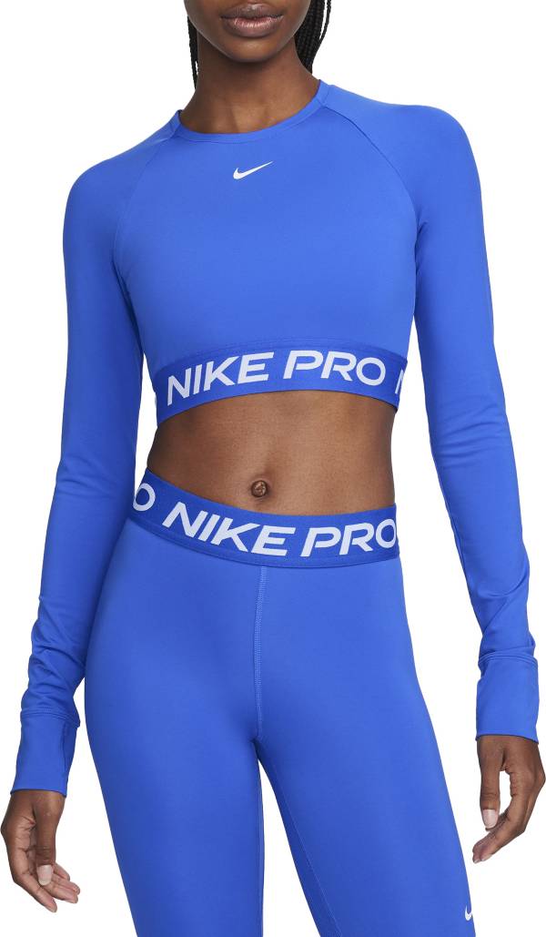 Nike women's pro deluxe crop cheap top