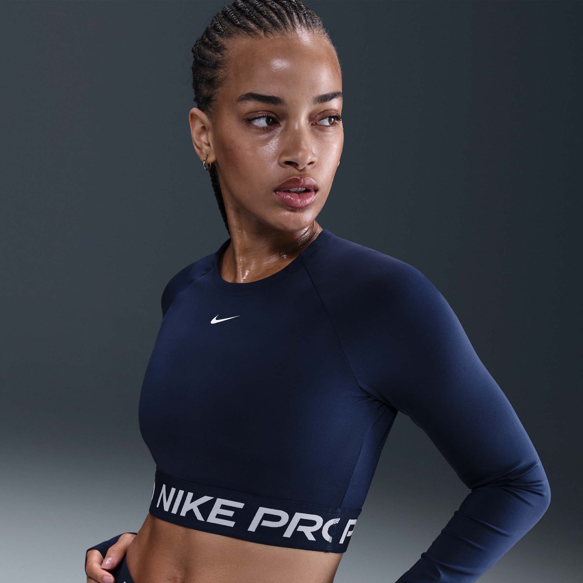 Nike Women's Pro Dri-FIT Cropped Long-Sleeve Top product image