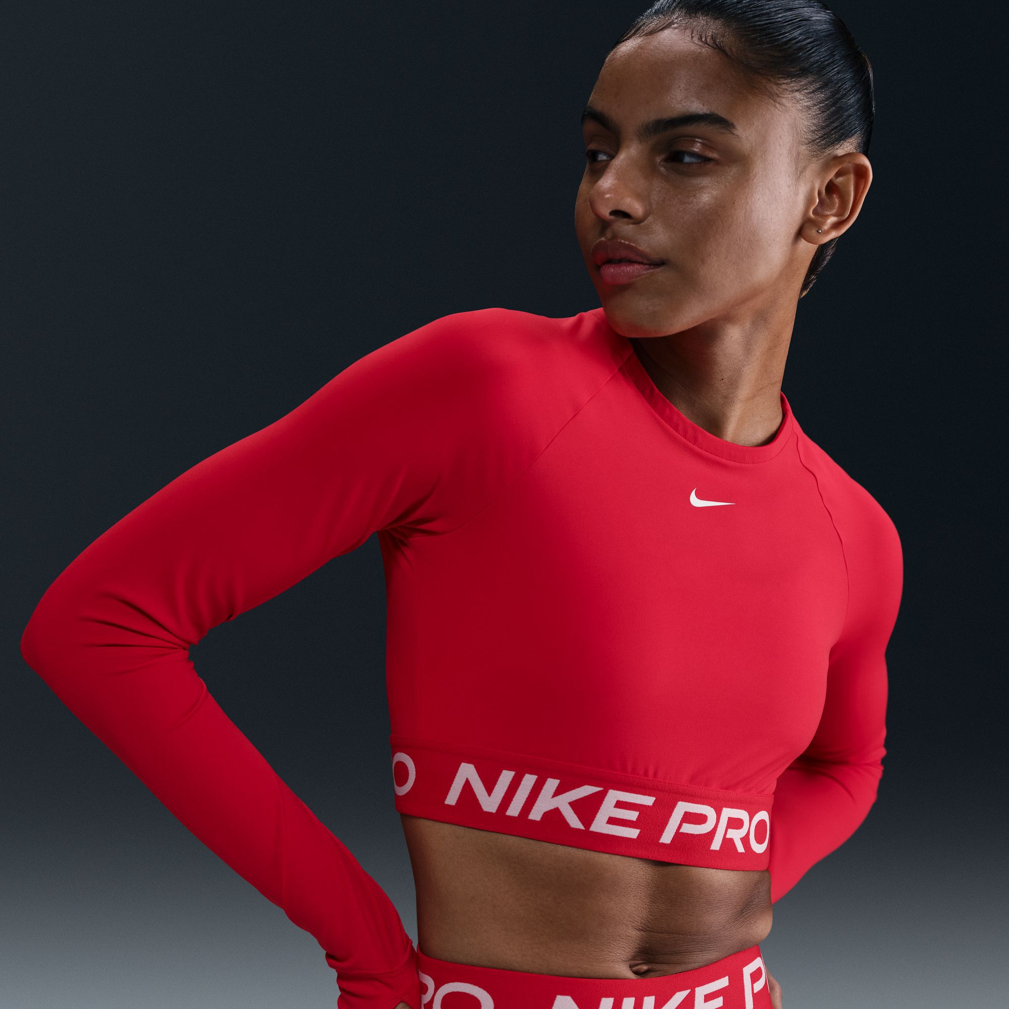 Nike Women's Pro Dri-FIT Cropped Long-Sleeve Top product image