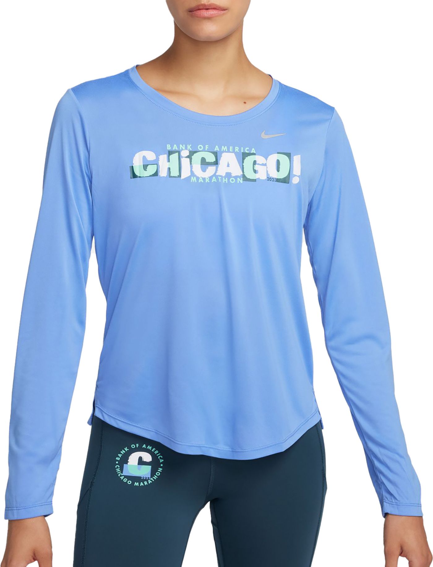 Nike Women s One Dri FIT Luxe Chicago Marathon Long Sleeve Running Top Dick s Sporting Goods
