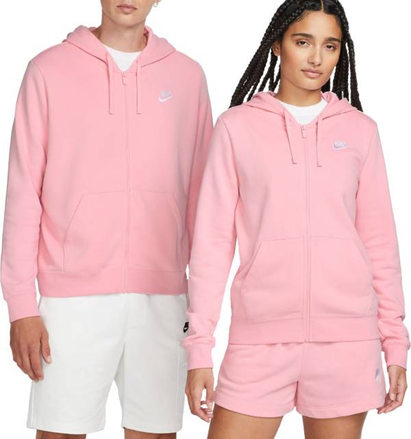 Pink nike 2025 zip up hoodie