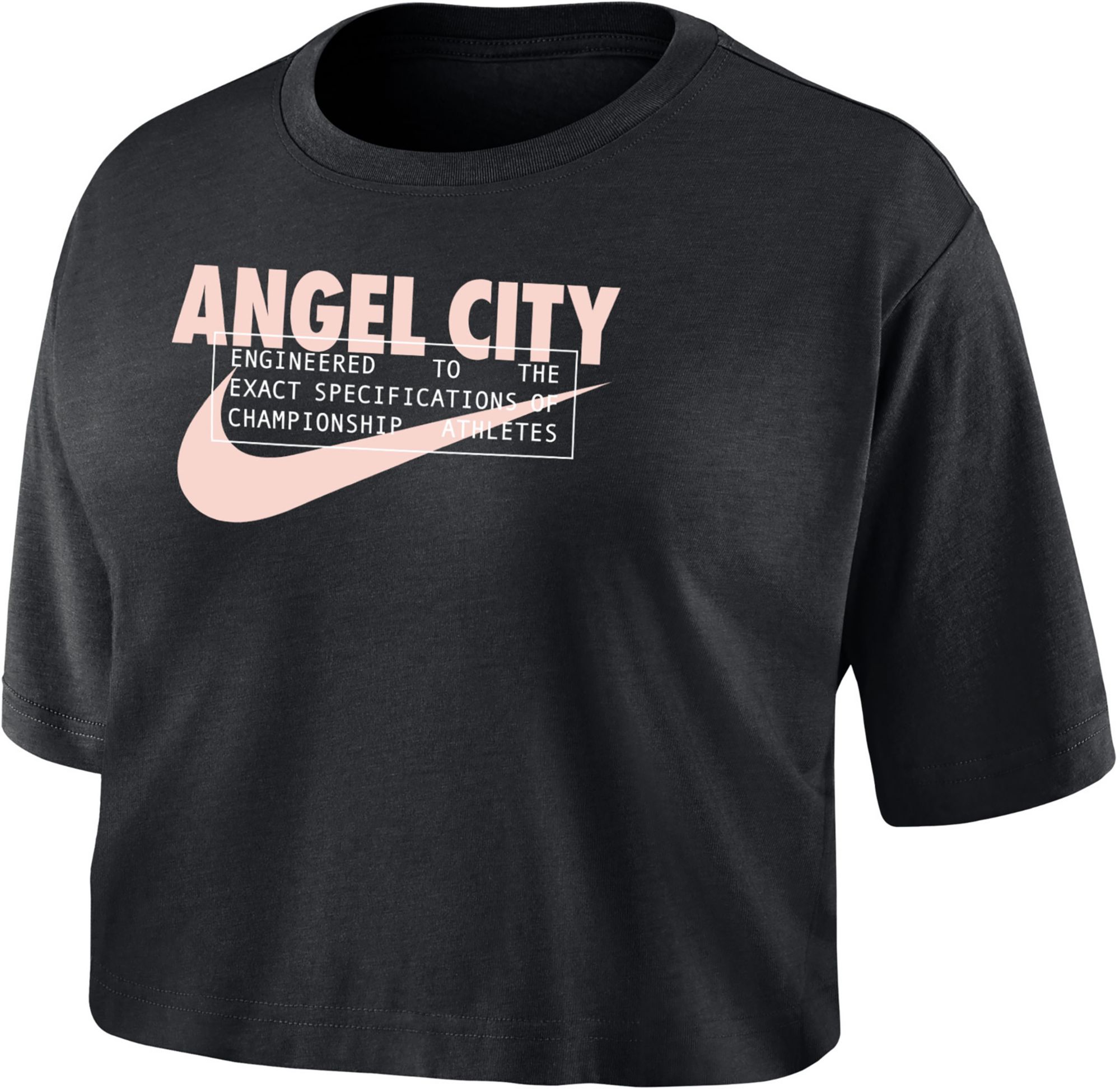 Nike Women's Angel City FC 2023 Wordmark Black Crop Top