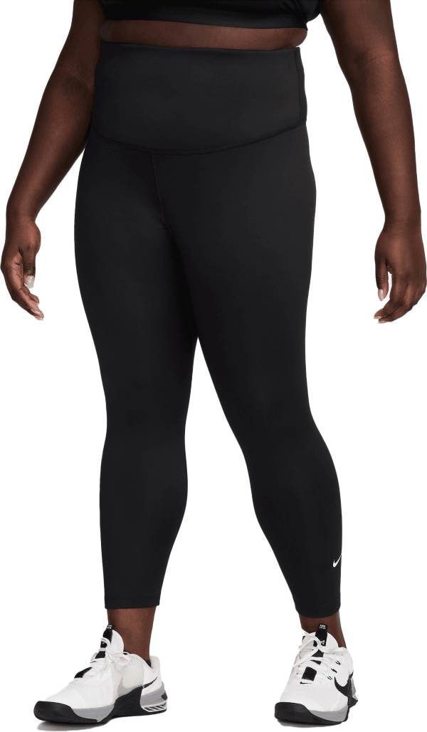 Nike One Women's Mid-Rise 7/8 Graphic Training Leggings, Midnight