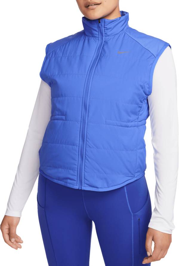 Nike Women's Therma-FIT Swift Running Vest, Large, Blue Joy