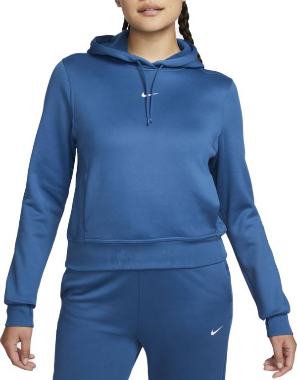 Nike Sportswear Rally Womens Medium Fitness Training Hoodie AJ7361-451 Navy  Blue