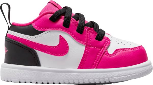 Pink and black jordans 2024 toddler