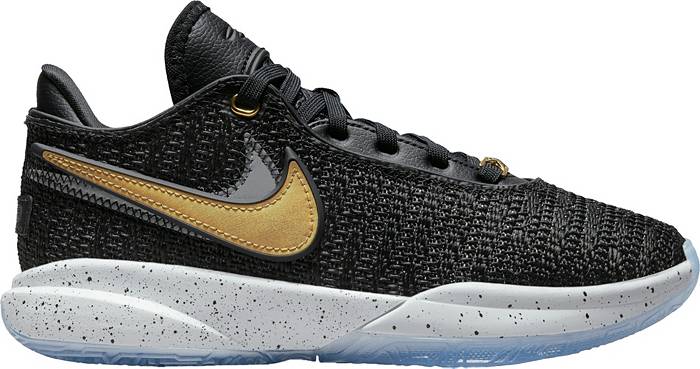 Nike LeBron 20 Grade School Basketball Shoes (Black/Gold)