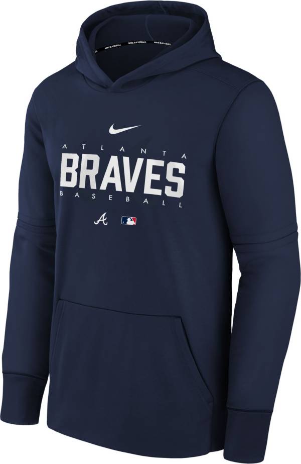 Nike Youth Atlanta Braves Navy Pregame Hoodie | Dick's Sporting Goods
