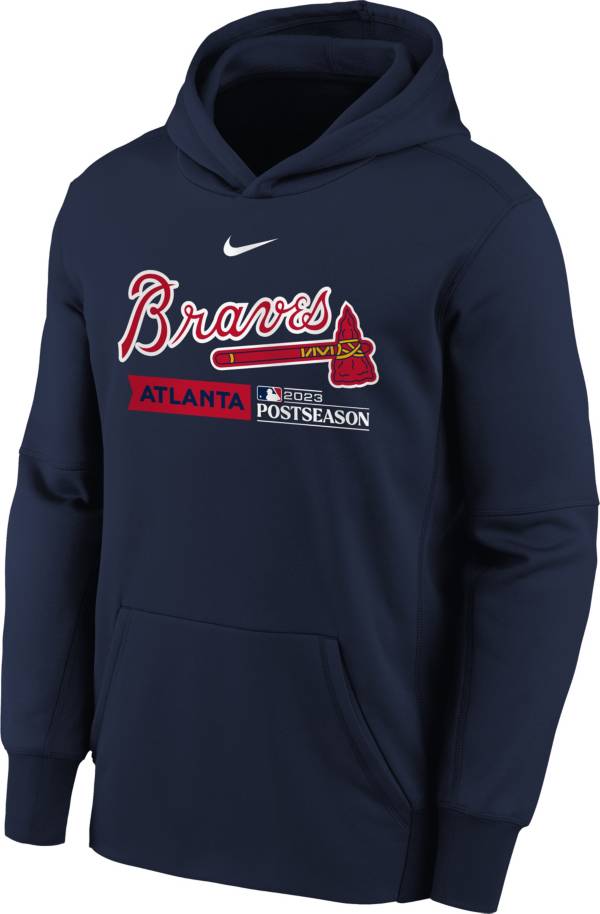 Nike Youth 2023 Postseason Atlanta Braves Authentic Collection Pullover  Hoodie