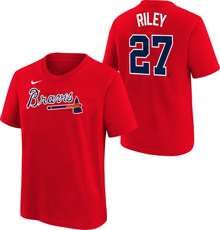 Nike Youth Atlanta Braves Austin Riley #27 Red T-Shirt