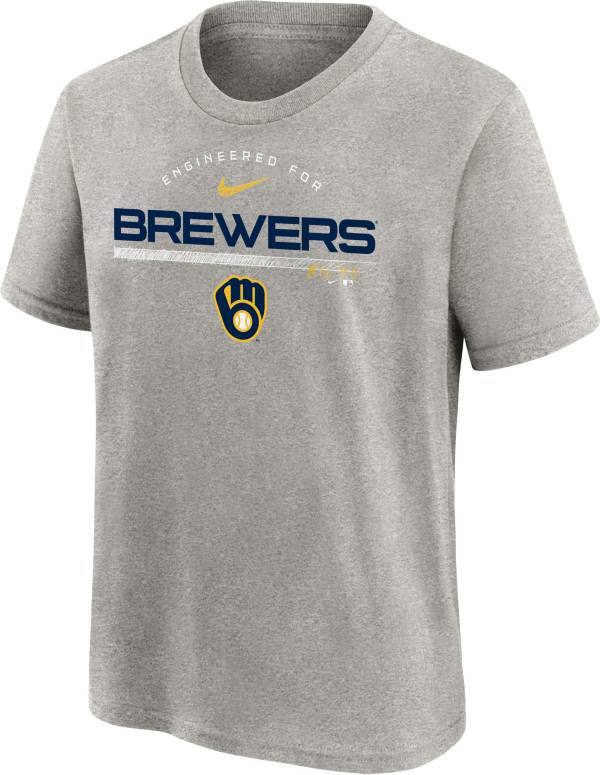 Nike Youth Milwaukee Brewers Gray Team Engineered T-Shirt product image