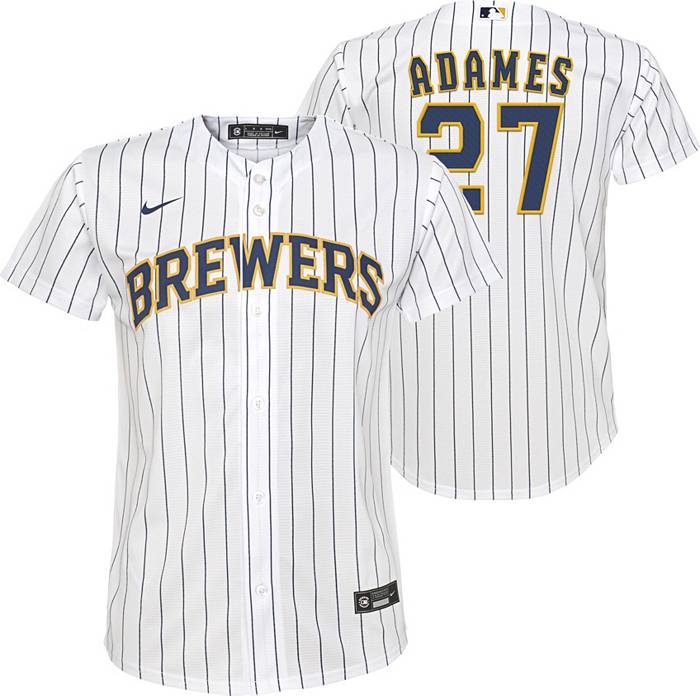  Christian Yelich Milwaukee Brewers MLB Boys Kids 4-7 Player  Jersey (White Home, Kids 4) : Sports & Outdoors