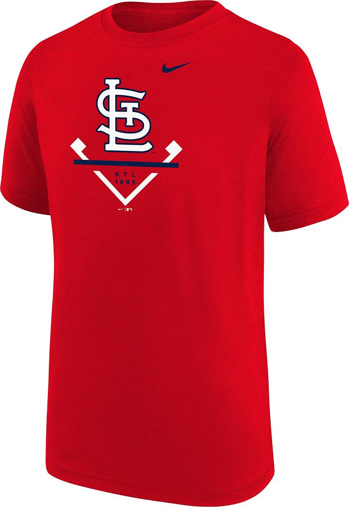 Girls Youth St. Louis Cardinals New Era White Pinstripe V-Neck T-Shirt
