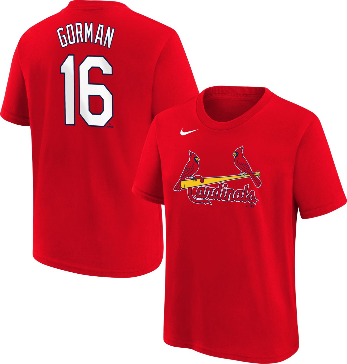 Nike Youth St. Louis Cardinals Nolan Gorman 16 Red Home T Shirt Dick s Sporting Goods