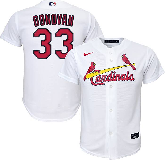 Nike Youth St. Louis Cardinals Brendan Donovan #33 White Home Cool