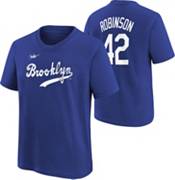 Jackie Robinson Brooklyn Dodgers #42 Blue Youth 8-20 Cooperstown Name and  Number Player T-Shirt (14-16) : Sports & Outdoors 