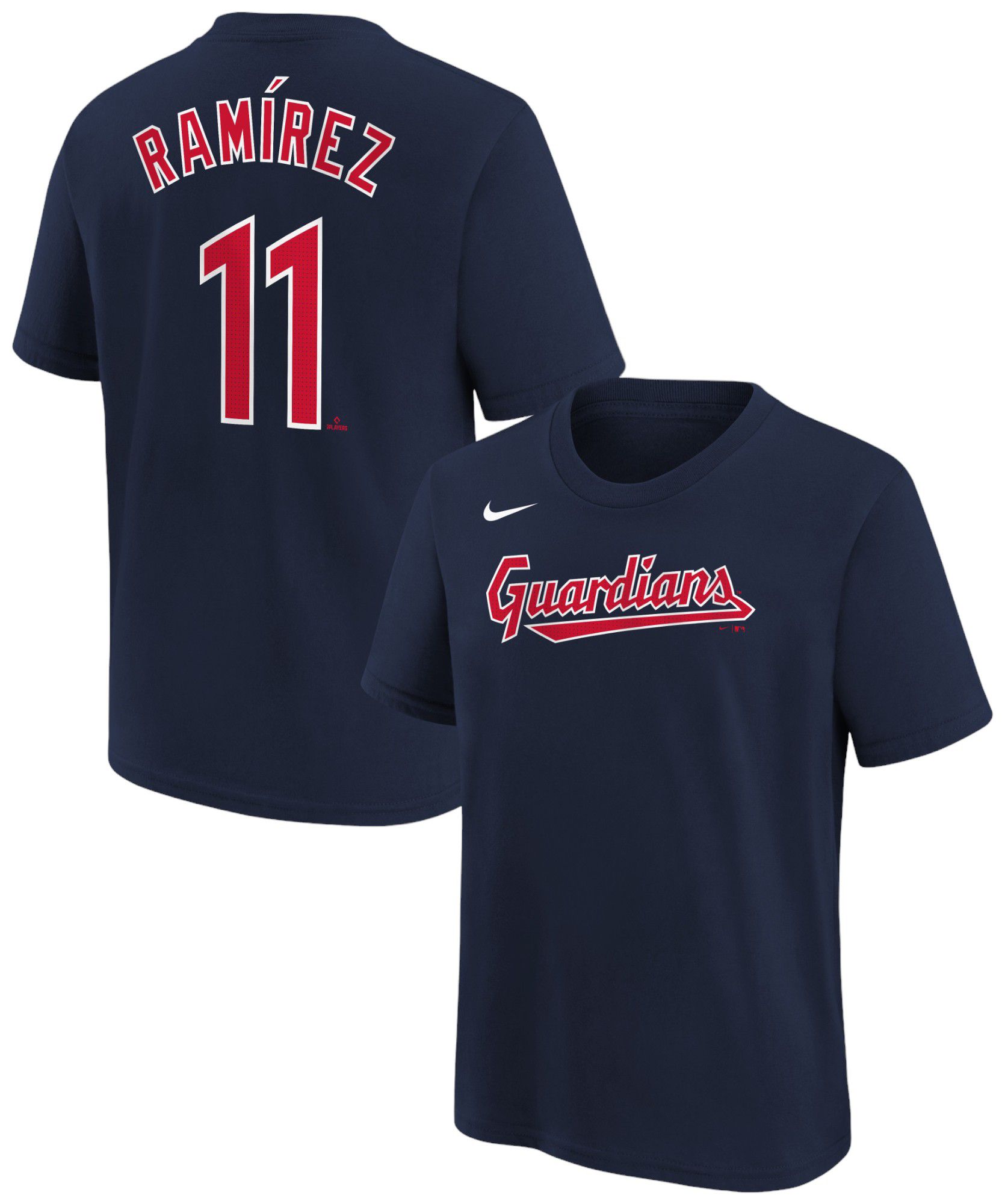 Nike Youth Cleveland Guardians José Ramírez #11 Navy Home T-Shirt product image