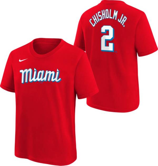 Nike Youth Miami Marlins Jazz Chisholm #2 OTC Red T-Shirt product image