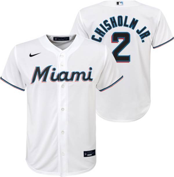 Outerstuff Youth Miami Marlins Jazz Chisholm #2 White Cool Base Home Jersey product image