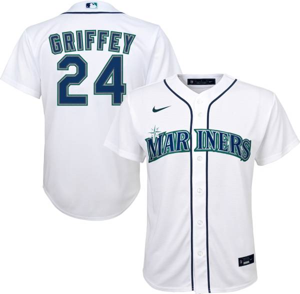 Nike Youth Seattle Mariners Ken Griffey Jr. #24 White Home Cool Base Jersey