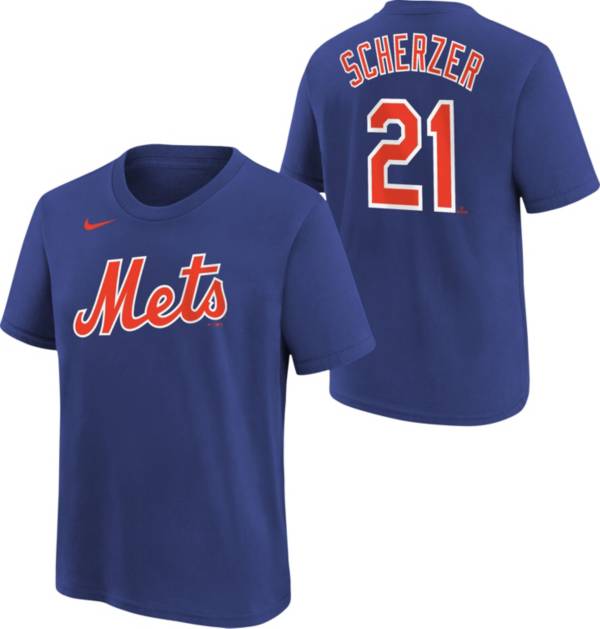 New York Mets Nike Official Replica Home Jersey - Mens with Scherzer 21  printing